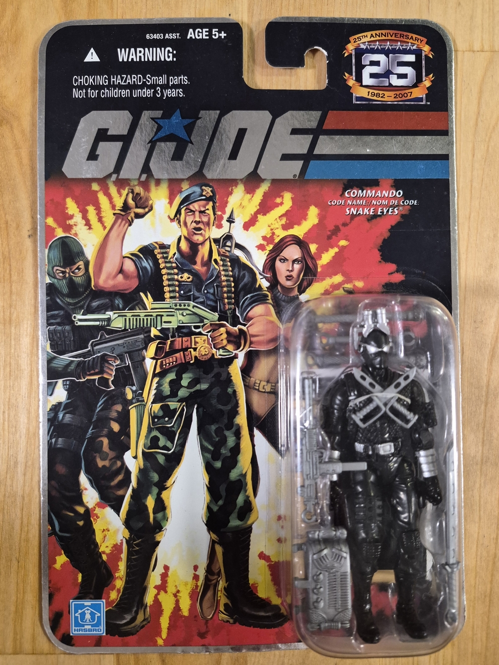 G.I. Joe 25th Anniversary Snake Eyes Commando Boxed Action Figure 2007